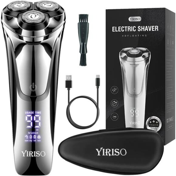 Electric Razor for Men, Men’s Electric Shavers, Wet & Dry Shaver with Trimmer